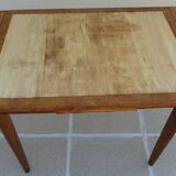 Italian wooden table with 2 extensions from 90 cm to 150 cm, completely restored