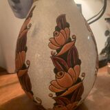 D1965 Charles Catteat Boch Frères Keramis vase with flowers