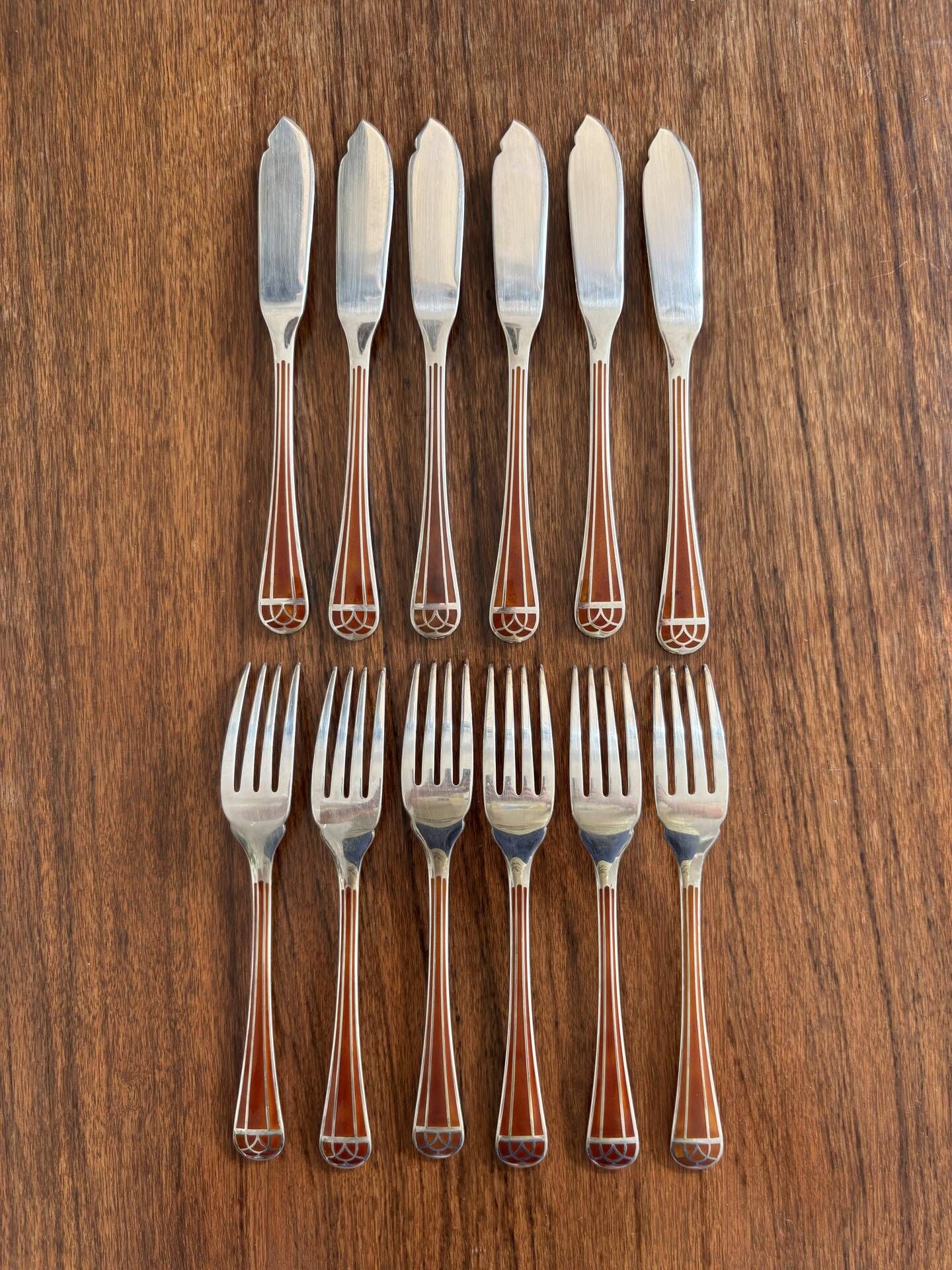 6 fish cutlery Christofle Talisman