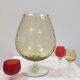 XXL Empoli 1950 amber yellow cup vase