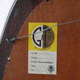 Miroir vintage scandinave avec cadre incurvé en acajou