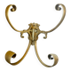 Coat rack, double hook in bronze from the 19th century.