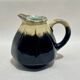 Alpho pitcher in flamed black yellow stoneware vintage 1930 1940 water jug