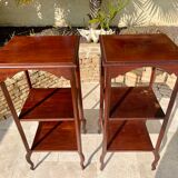 Pair of Louis XV Style Mahogany Side Tables