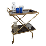 Foldable vintage bar trolley
