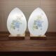 Paire de lampes opaline design 1950.