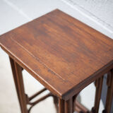 Curved wood trundle table