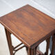 Curved wood trundle table