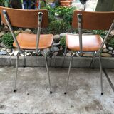 Vintage chrome and leatherette chairs