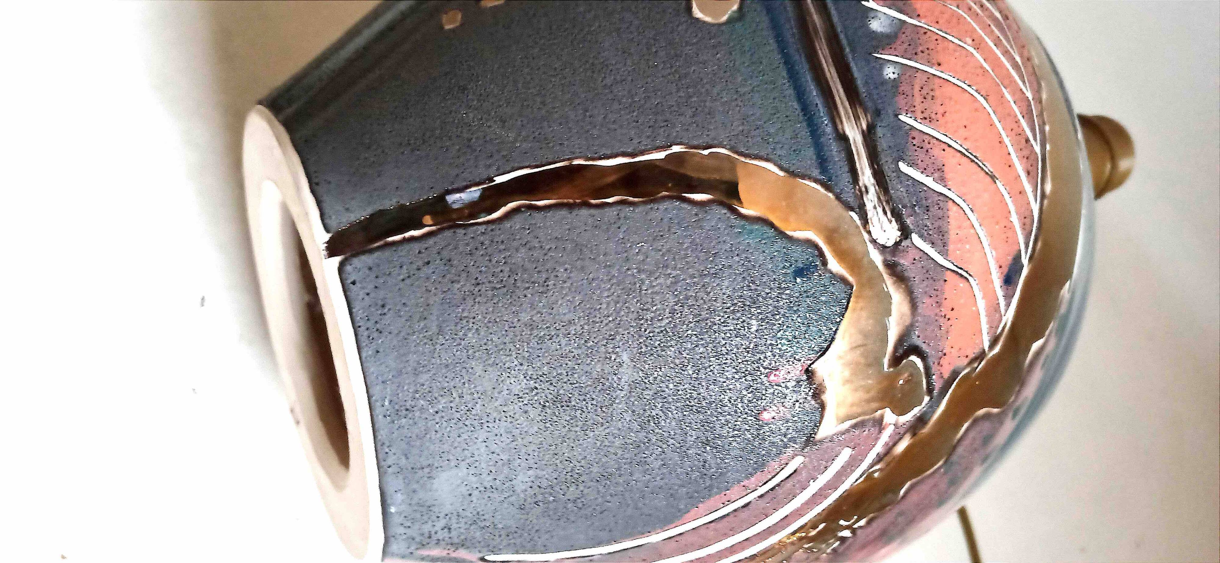 Vintage ceramic table lamp Height 61 cm