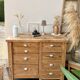 Old wooden workbench with 8 drawers.