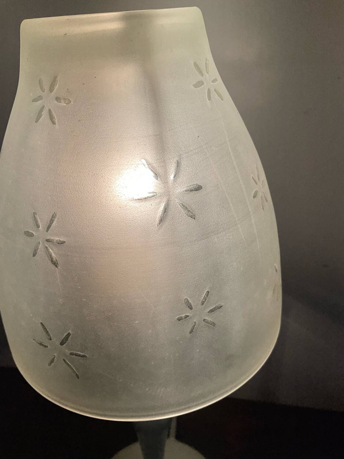 Vintage IKEA lamp in frosted glass and metal