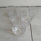 Set of 6 whisky glasses in Paris crystal, Christine model n°20