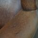 Sheepskin wingback chair in good condition