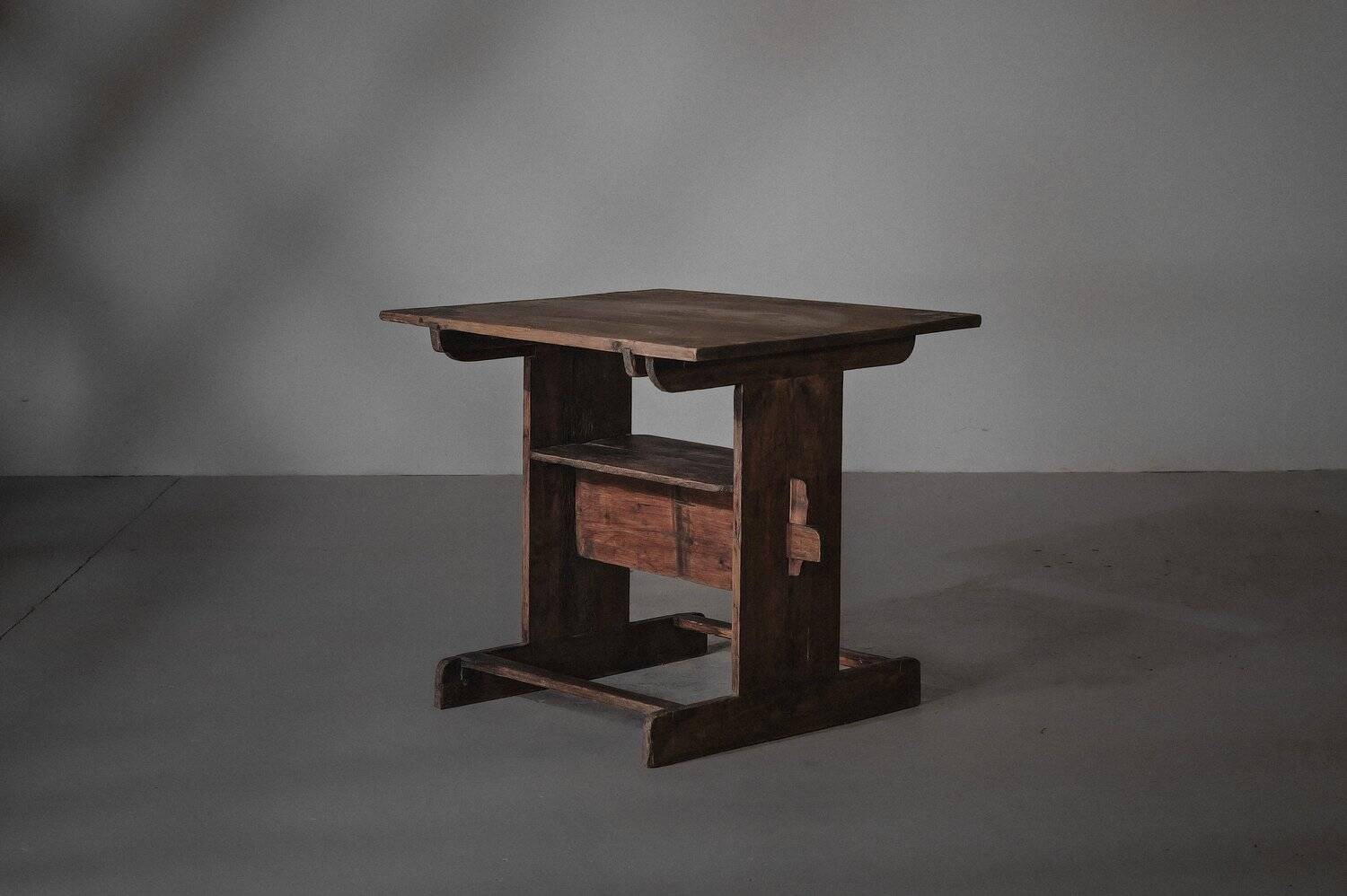 Antique workshop table - Savoyard folk art, circa 1900