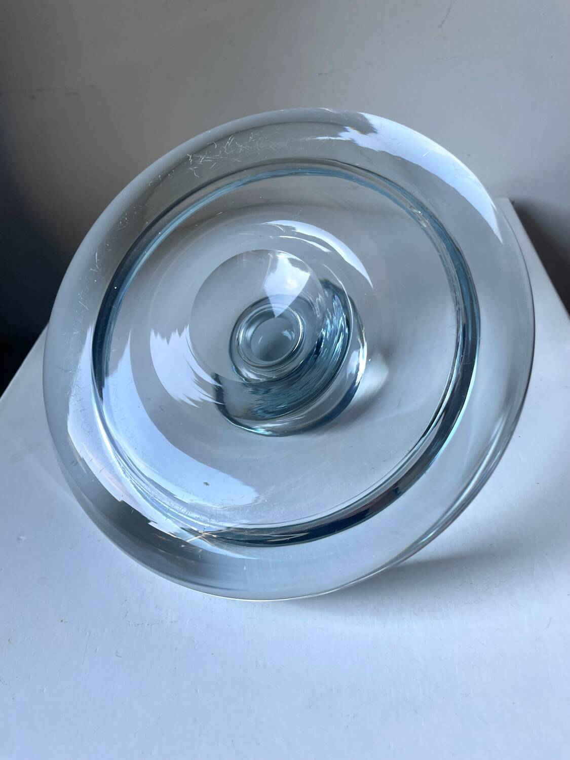 Holmegaard Sculptural bowl design by Per Lutken Denmark 1950’s