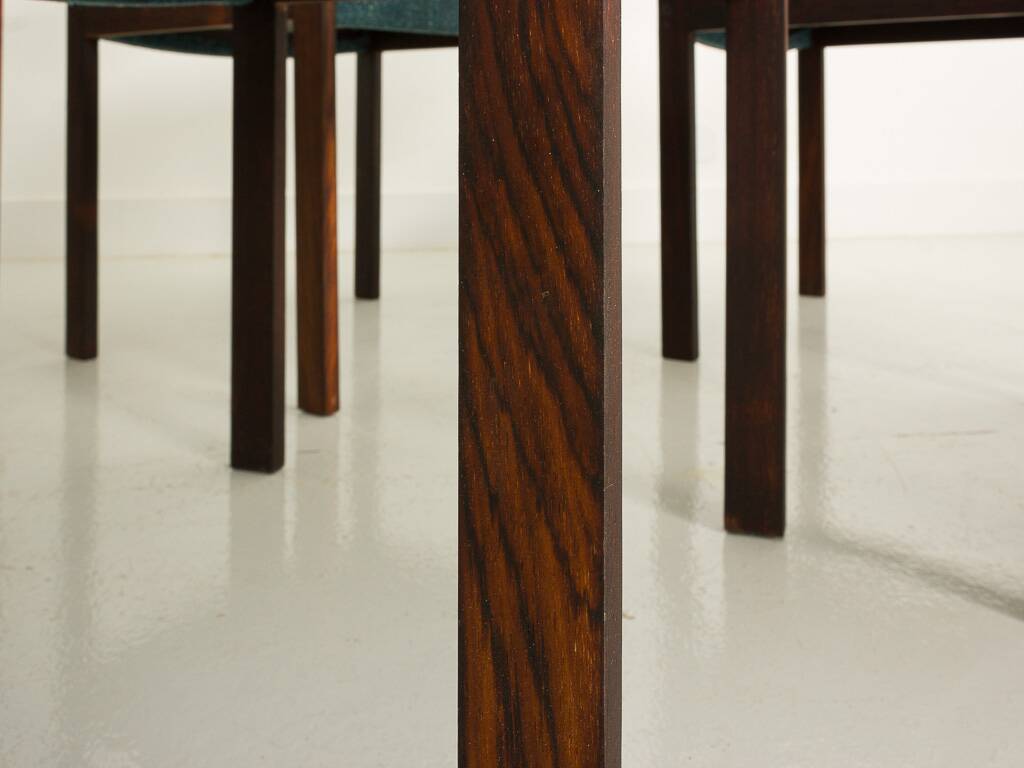 Set of 6 Scandinavian chairs in fully restored rosewood (seat, back and structure)