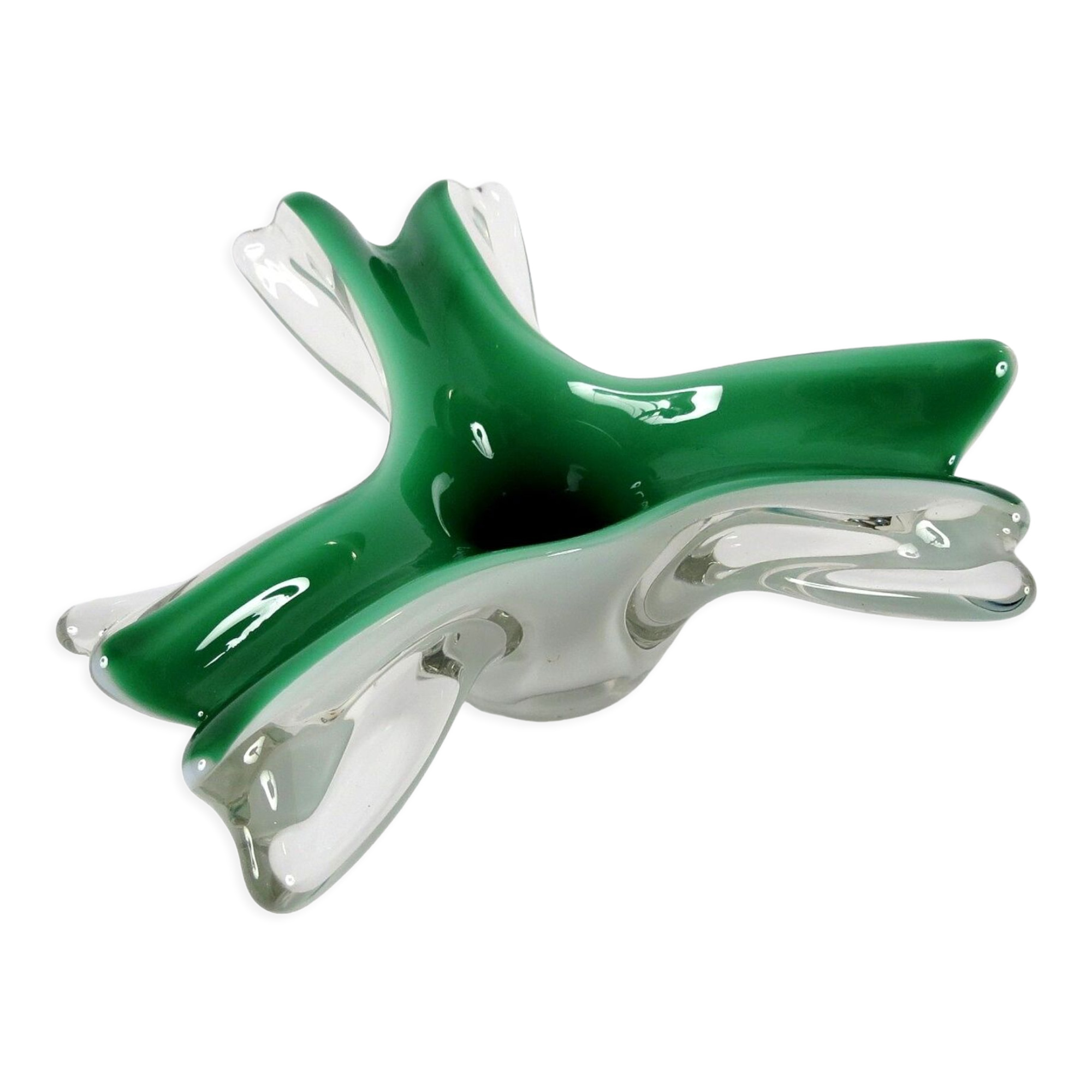 Sommerso Murano glass bowl, 1960s