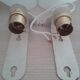 Duo of vintage opaline wall light
