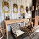 Raw wood console