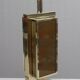 Philippe Cheverny large brass lamp with eglomisé glass, France 1970s