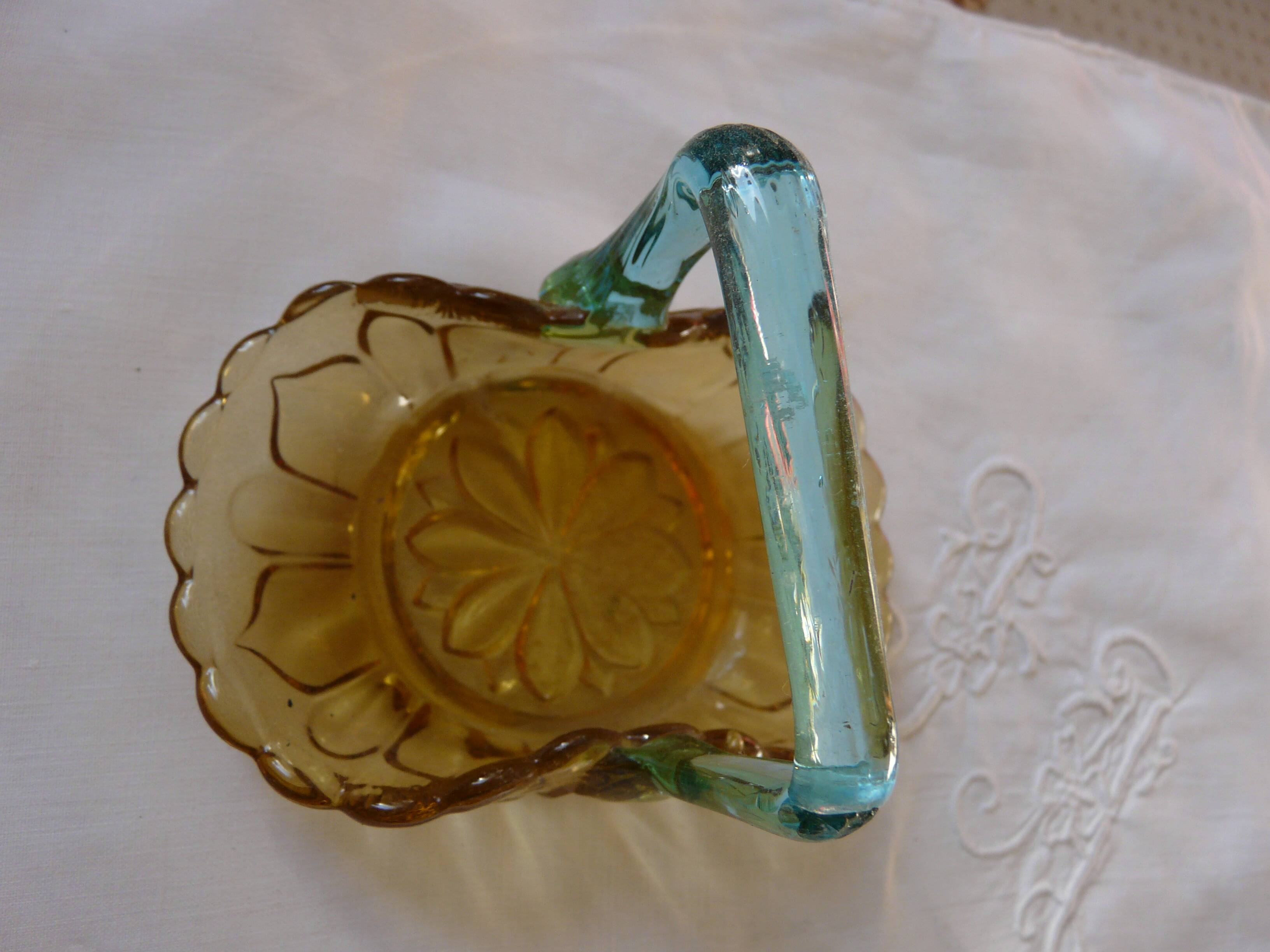 Pocket tray in blown glass basket georges sand