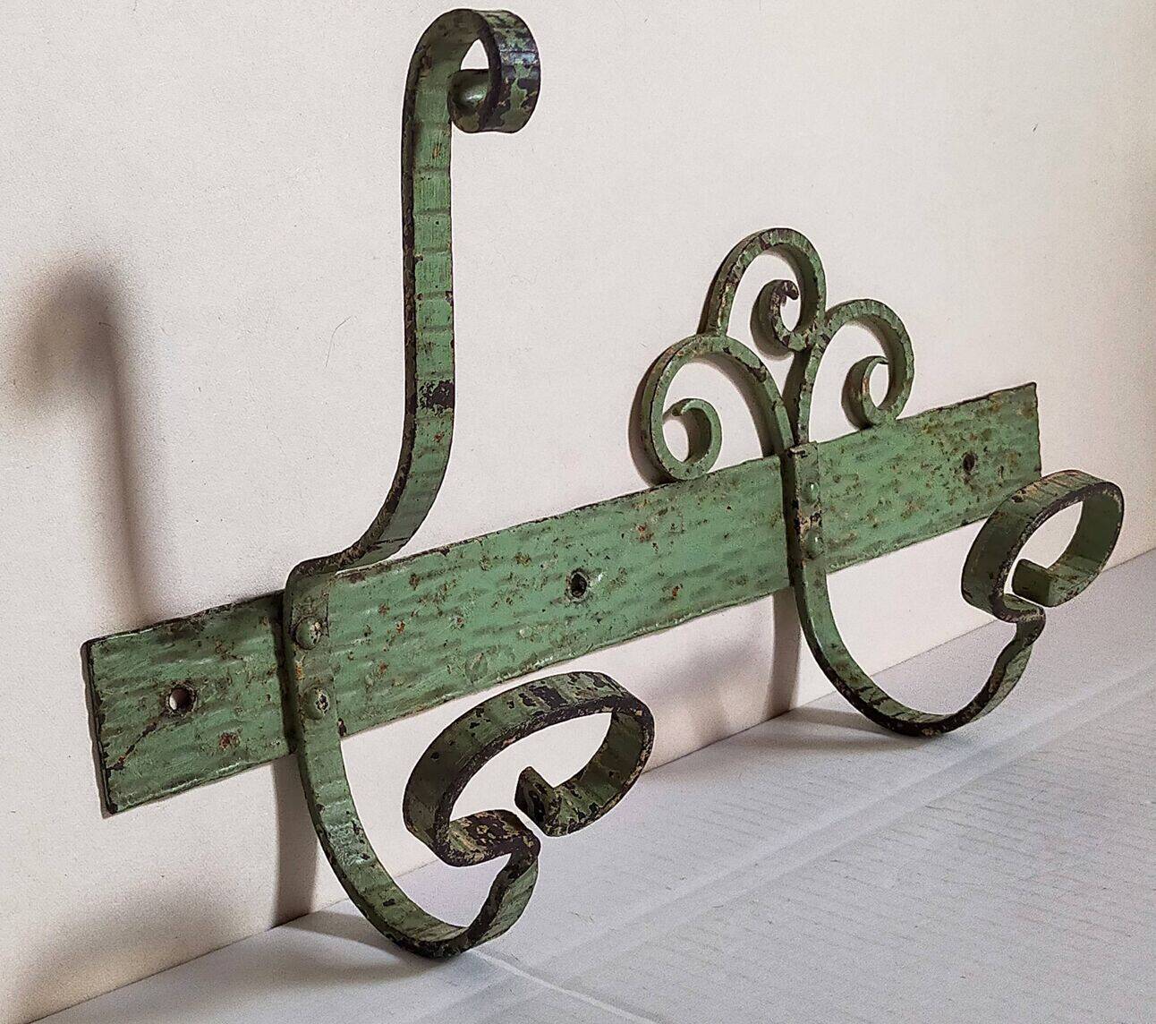 Wrought iron coat rack