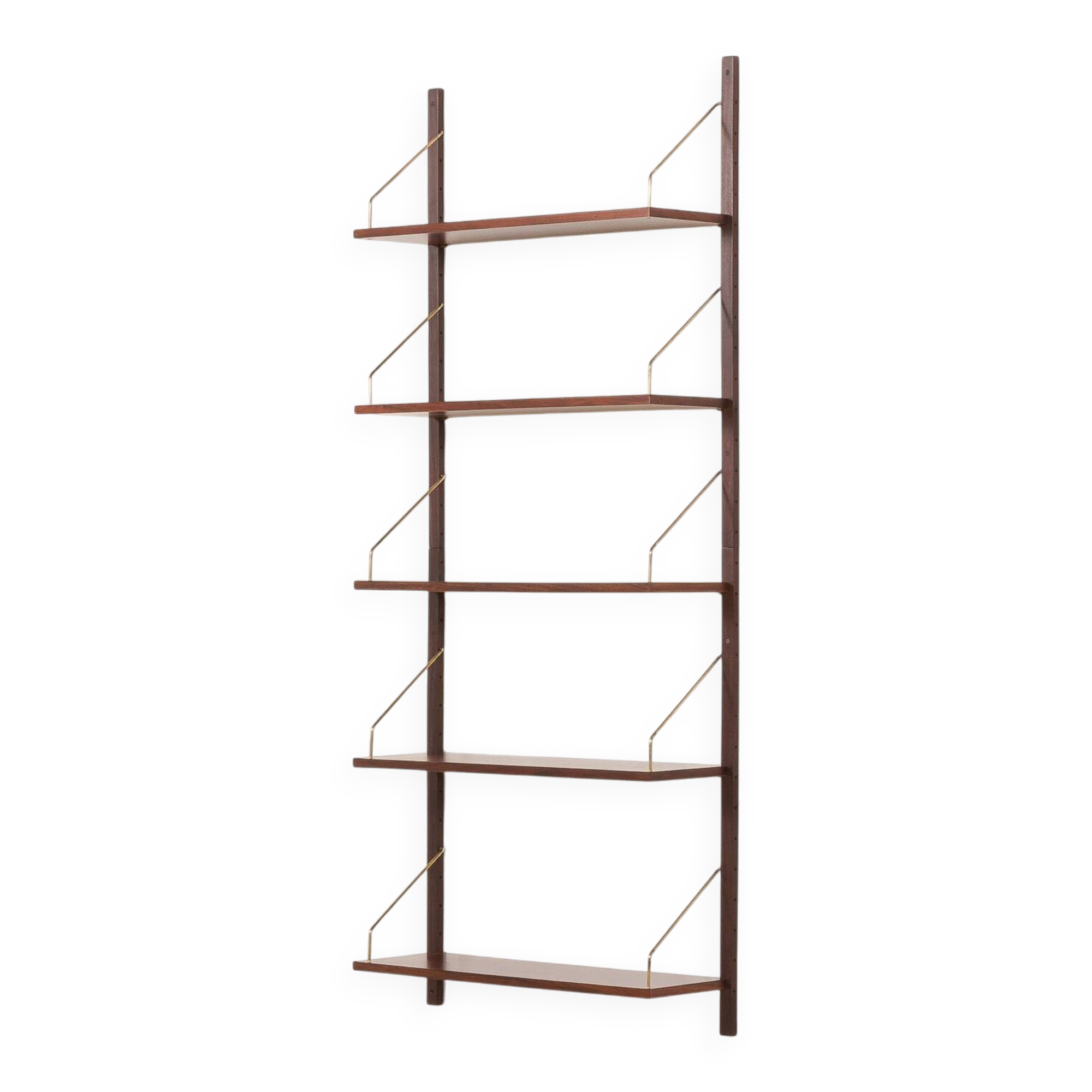 Scandinavian rosewood shelving unit, set of 5 shelves, 1960s