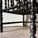 Napoleon III magazine rack in black turned wood