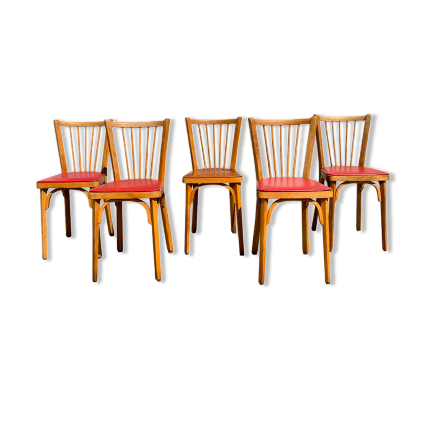 Ensemble de 5 chaises bistrot Baumann n°12