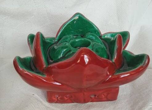 Pair of ceramic candle holders