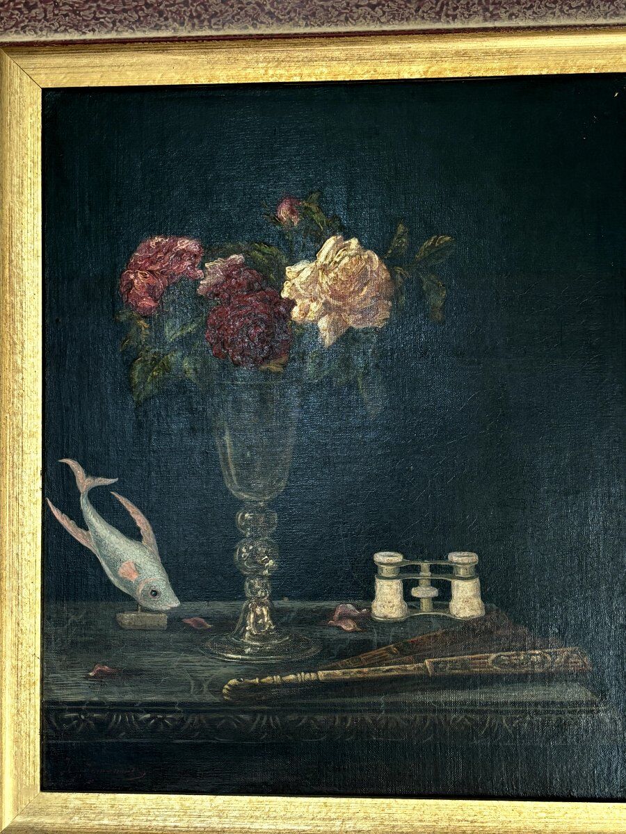 Still life, oil on canvas, signed