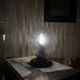 Ceiling light or wall light with cracked glass globe, 13 cm, porcelain rose.