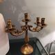 Old candlestick candelabra candle holder in brass with movable arms 5 lights