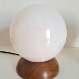 Paire de lampes de chevet en bois