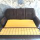 3-seater space-age convertible sofa - corded brown velvet - Design 1970