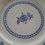 Lot de 5 assiettes à dessert motif bleu