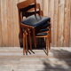 Set of 4 Scandinavian teak chairs and sky seats