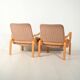 Pair of Swedish Ire Möbler bent beech armchairs, 1960s