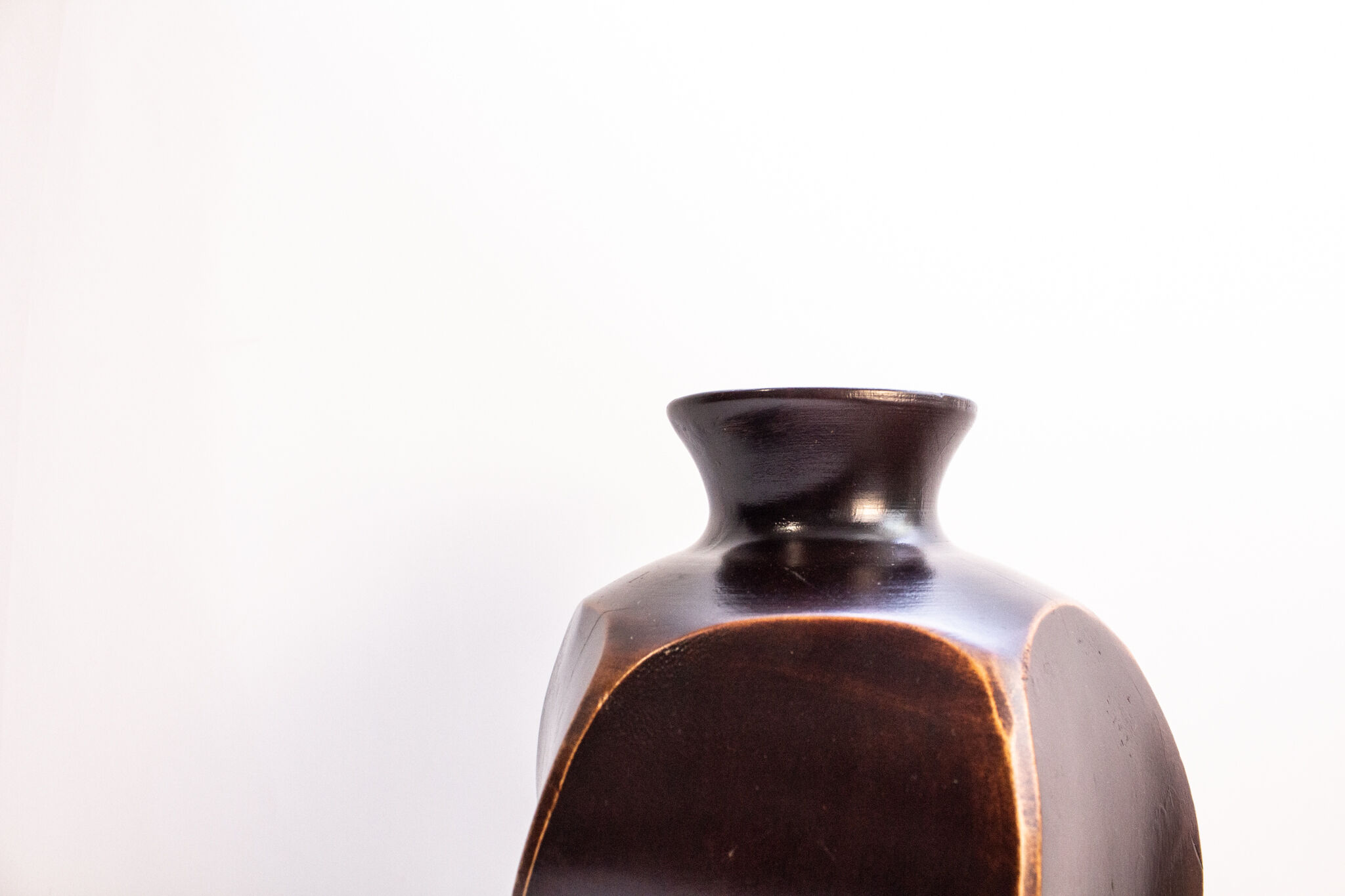 Midcentury teak vase