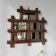 Paire de cadres miroirs Tramp Art 1900