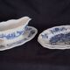 Set of a gravy boat and 2 Sarreguemines ceramic ravines, Derby model