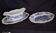 Set of a gravy boat and 2 Sarreguemines ceramic ravines, Derby model