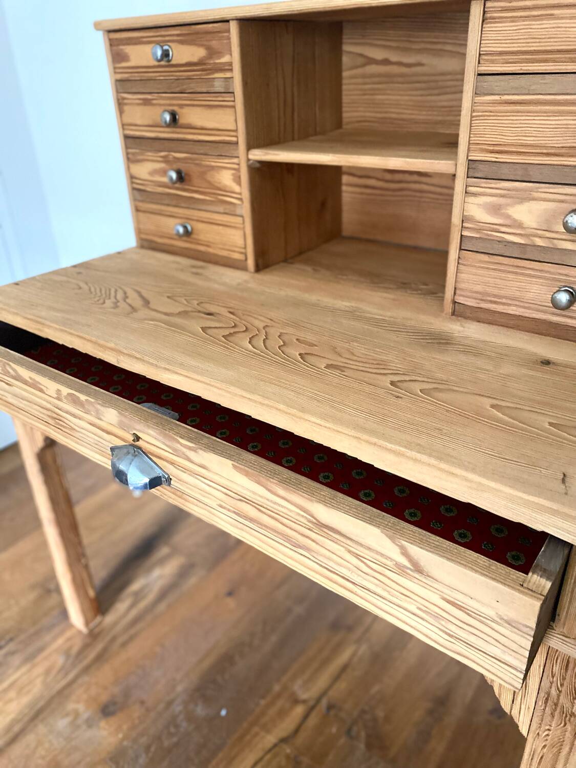 Magnificent Art Deco style secretary desk in old wood