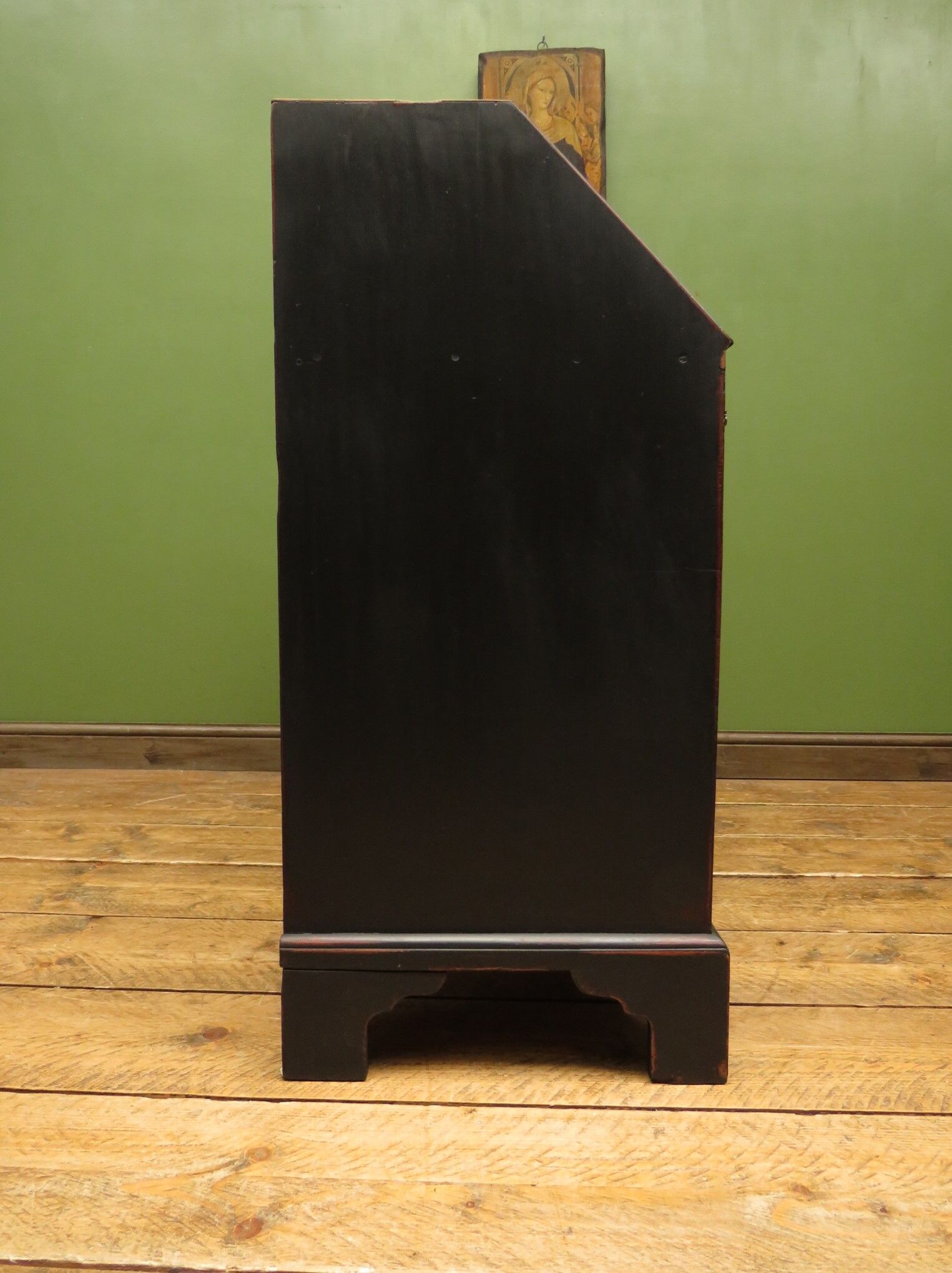 Meuble secrétaire peint en noir