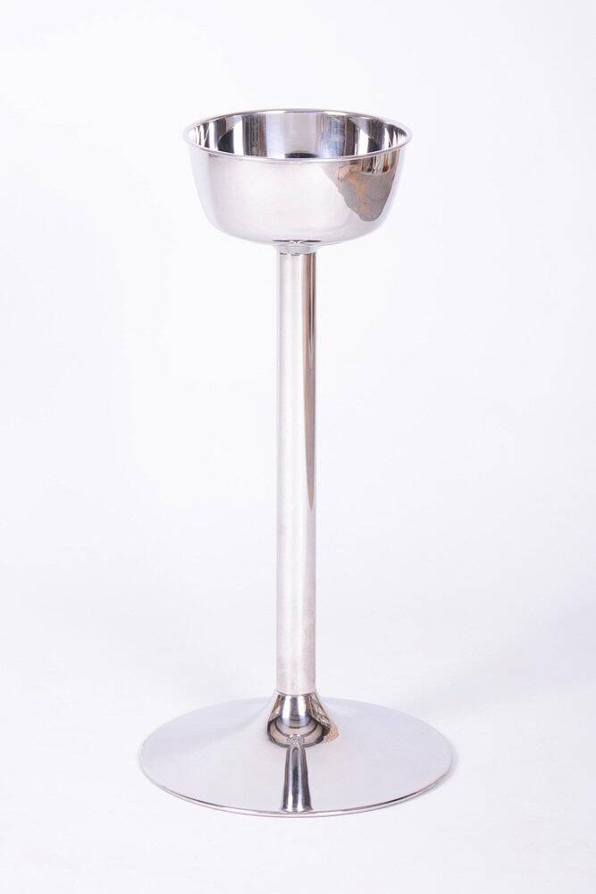Bauhaus Pedestal in Metal, Czech, 1970s