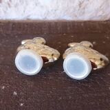Vintage silver metal salt and pepper shaker