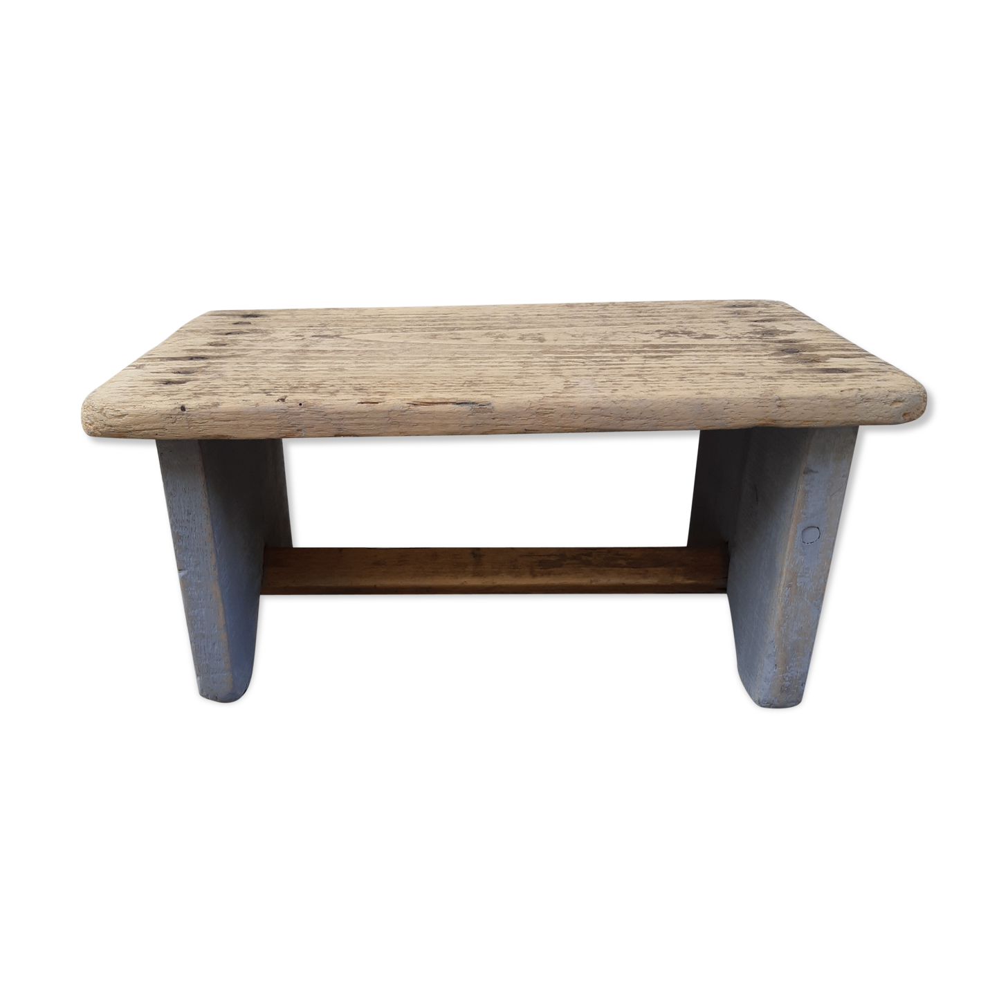Small stool wood & gray