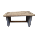 Small stool wood & gray