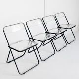 Set of 4 vintage folding chairs published by Stua, Spain 1980.